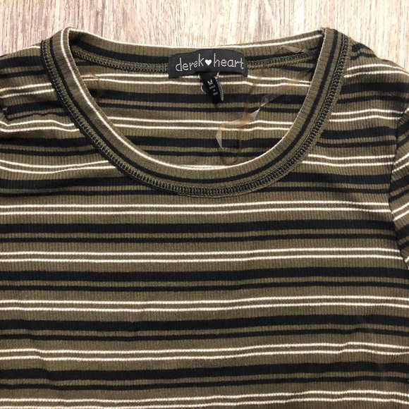 70s striped, long-sleeve cropped tee - Picture 2 of 2